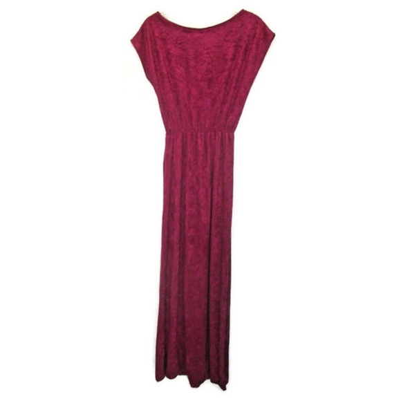 vintage berry velour maxi dress size small disco - Picture 5 of 5
